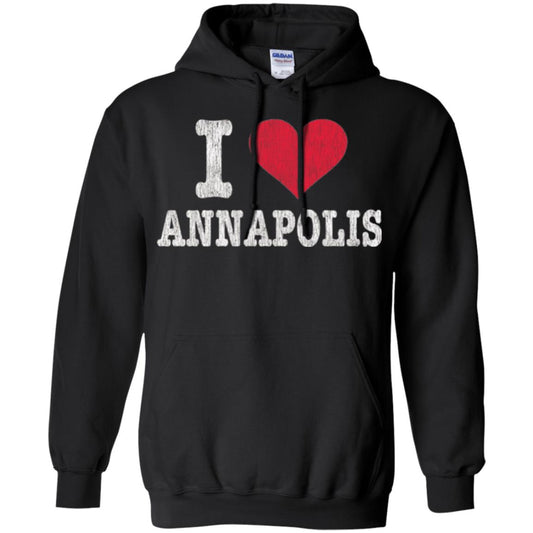 Distressed Retro I Love Annapolis T-shirt Black