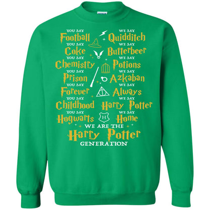 We Are The Harry Potter Generation Movie Fan T-shirt Irish Green