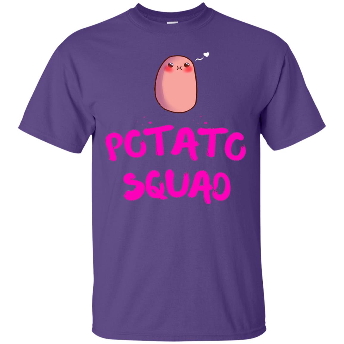 Cute Potato Squad T-shirt I Love Potato Purple
