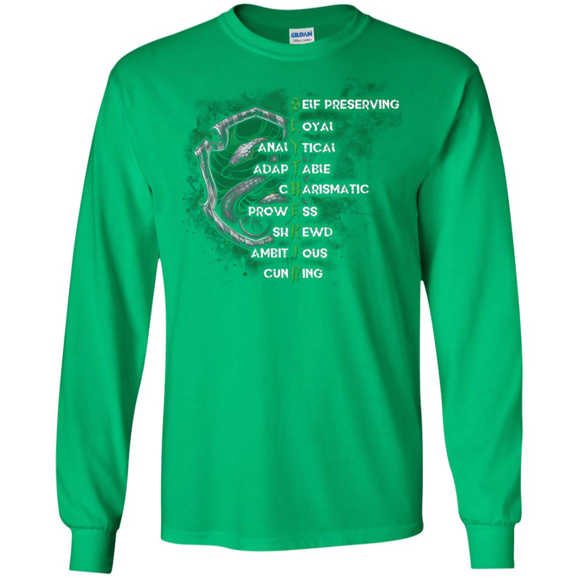 Slytherin House Harry Potter Fan Shirt Irish Green