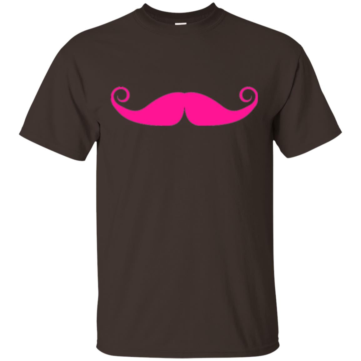 Pink Mustache T-shirt Funny Gift For Men Dark Chocolate