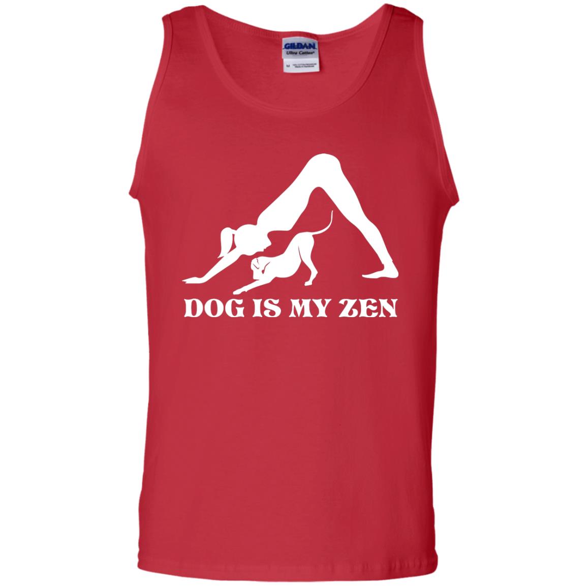 Yoga Dog T-shirt Dog Is My Zen Red