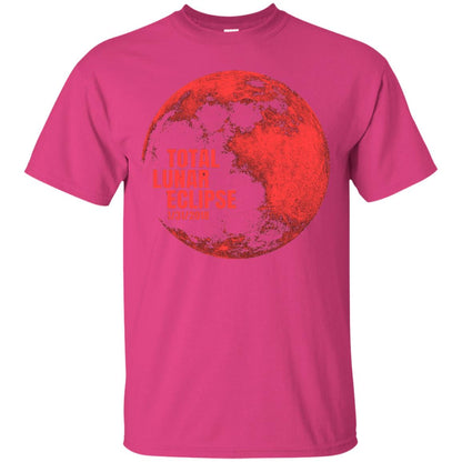 Total Lunar Eclipse 2018 Blood Full Red Moon T-shirt Heliconia