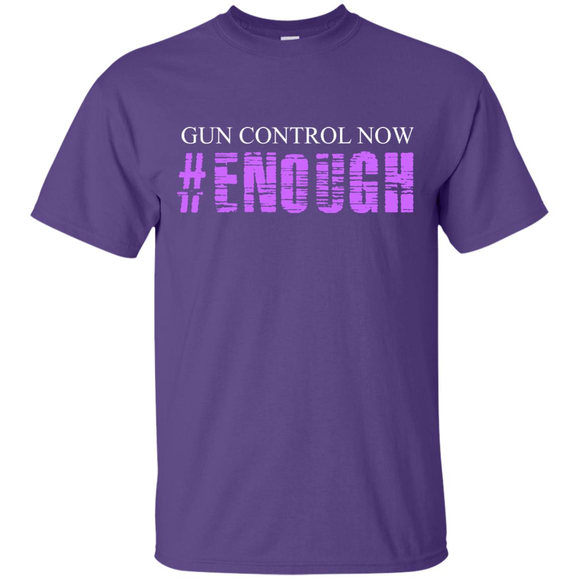 Anti Gun T-shirt Gun Control Now Enough Purple