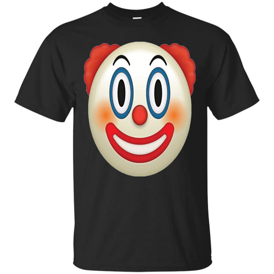 Red Nose Painted Face Happy Smile Emoji Clown T-shirt Black