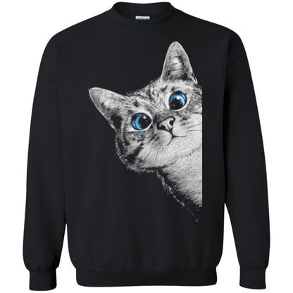 Cat Lovers T-shirt Cute Face Black