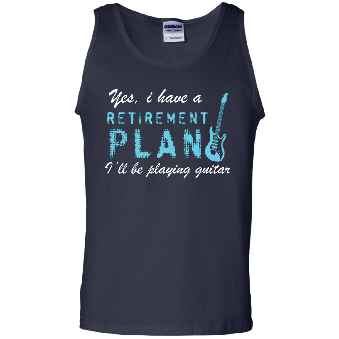 Yes I Have A Retirement Plan I’ll Be Playing Guitar Guitarist T-shirt Navy