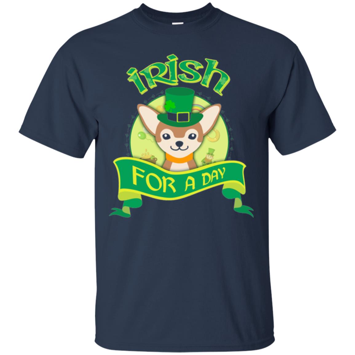 Saint Patrick_s Day T-shirt Amazing I_m Irish Chihuahua Navy