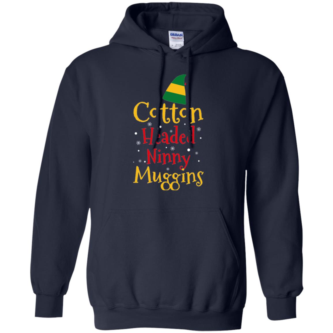 Funny Elf T-shirt Cotton Headed Ninny Muggins Navy