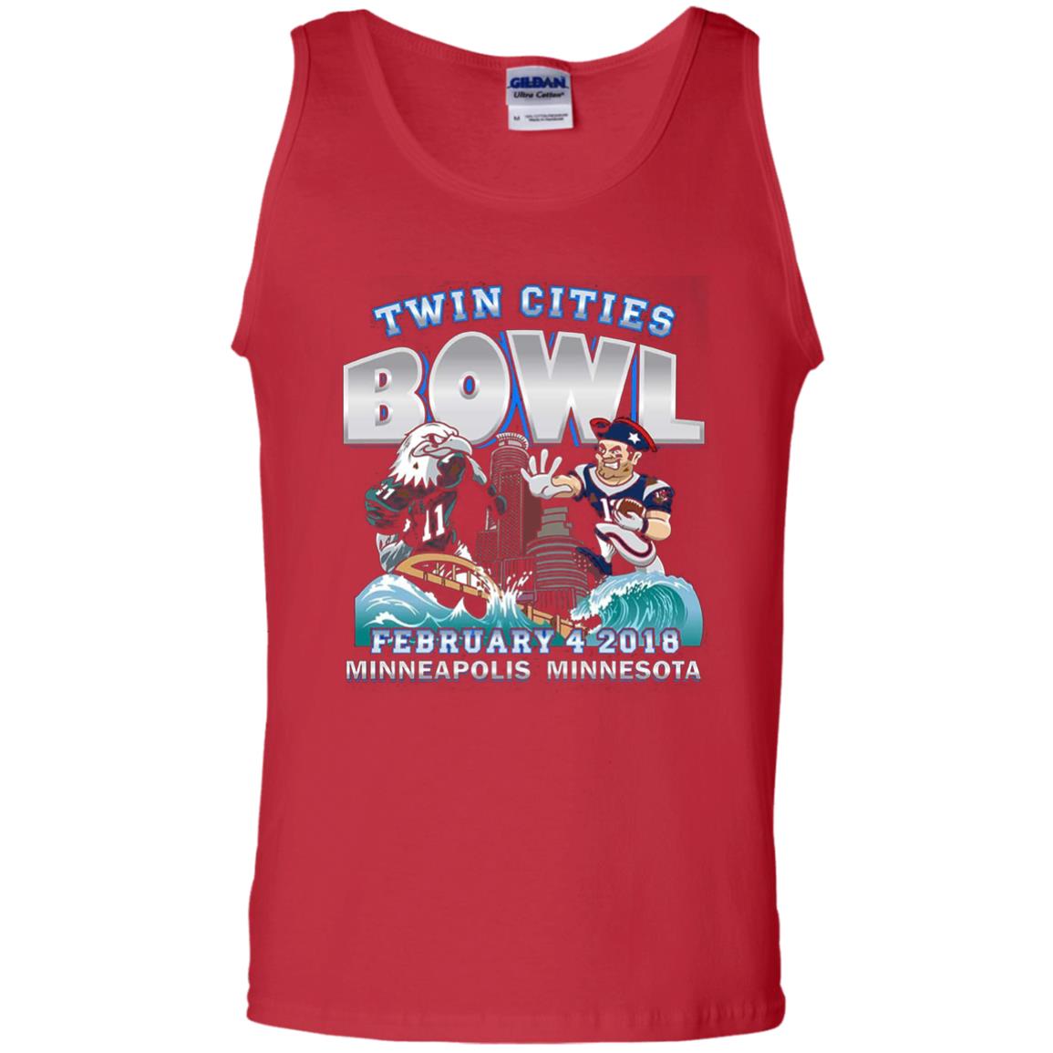 Football Lover T-shirt Twin Cities Bowl Red
