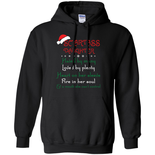 Christmas T-shirt Smartass Daughter Hated By Many Black