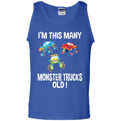 Birthday 3th Shirt Im This Many Monster Trucks Old Royal