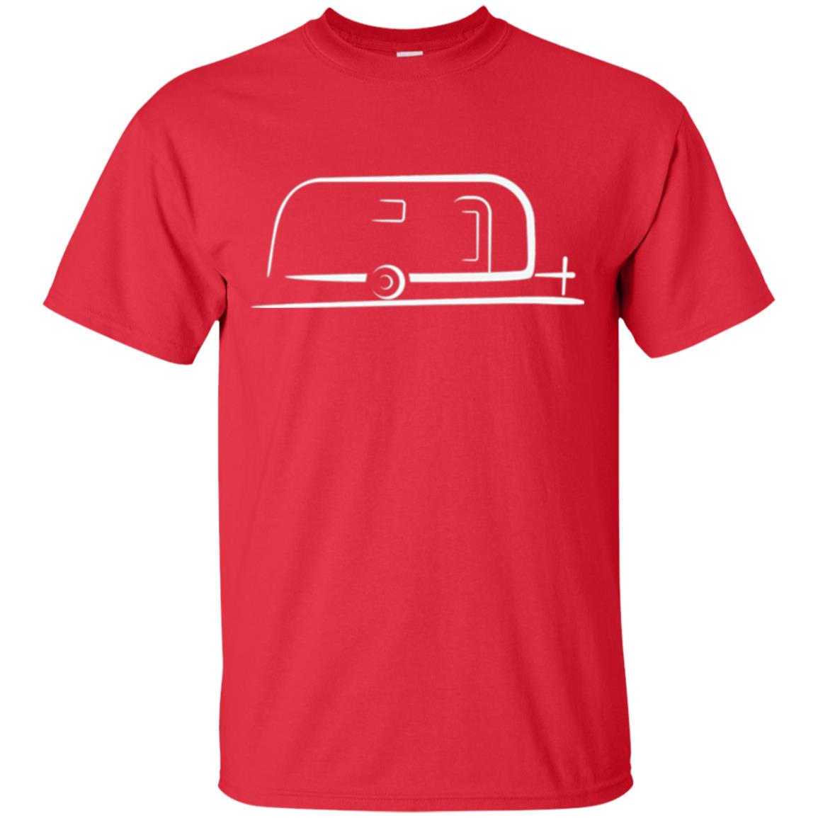 Vintage Airstream Style Streamlined Trailer T-shirt Red