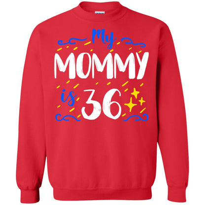 My Mommy Is 36 36th Birthday Mommy Shirt For Sons Or Daughters Red