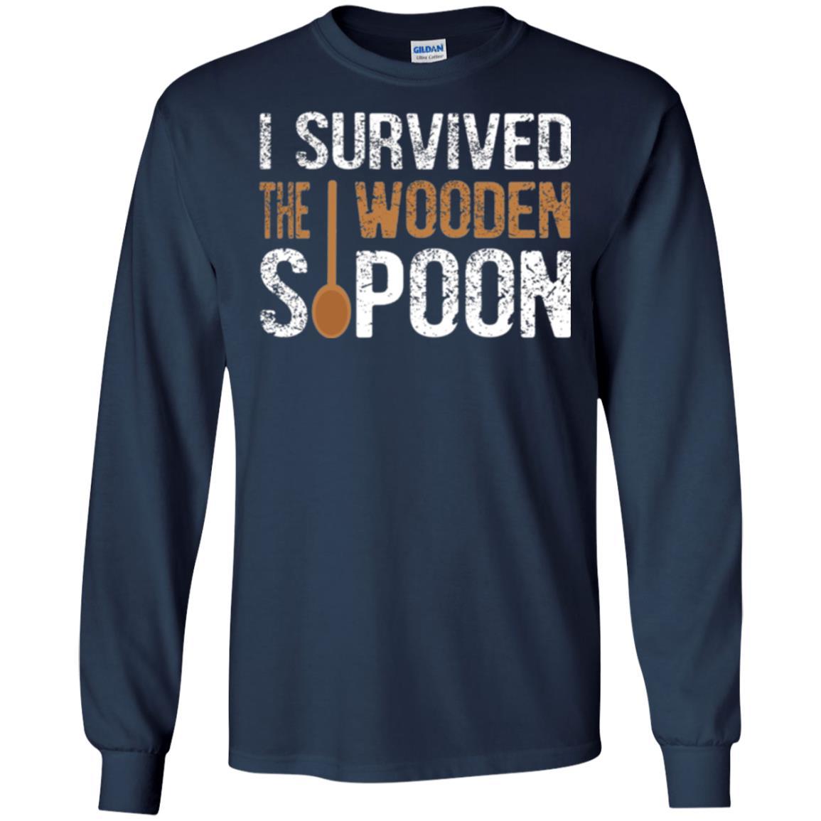 Spoon T-shirt I Survived The Wooden Spoon Navy