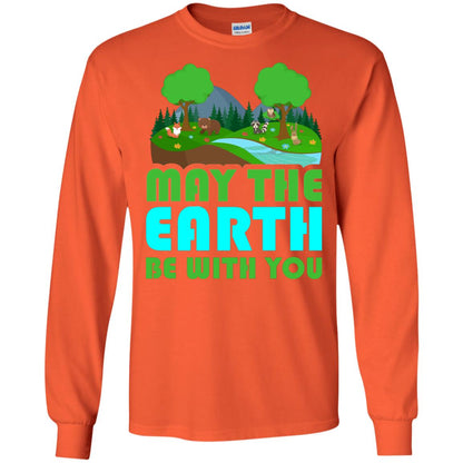 May The Earth Be With You Earth Day T-shirt Orange