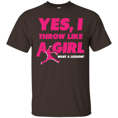 Softball Girl Shirt Throw Like A Girl Dark Chocolate