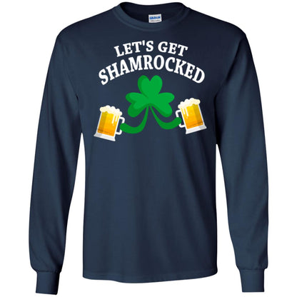 Patrick_s Day T-shirt Let_s Get Shamrocked Navy