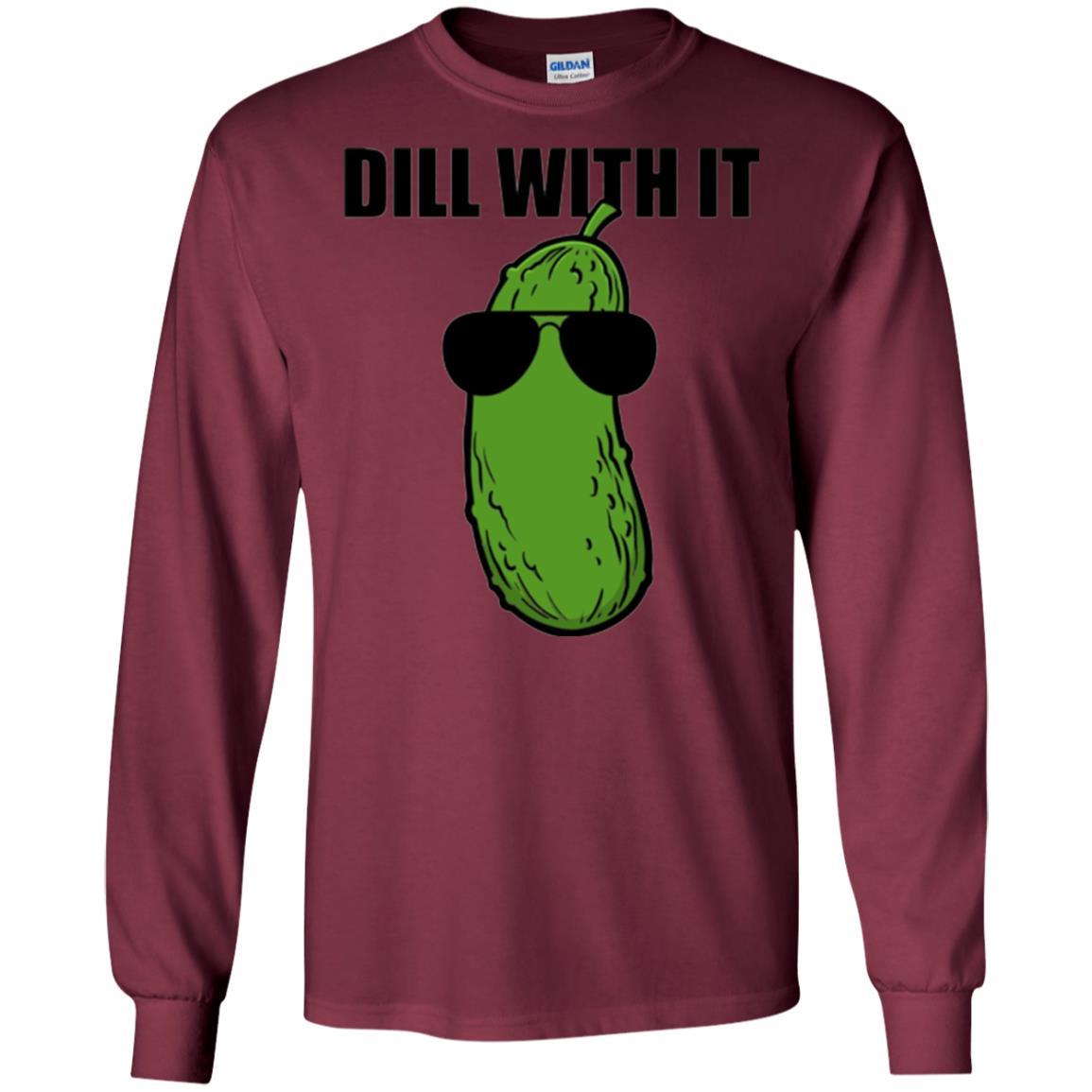 Cucumber T-shirt Dill With It Maroon