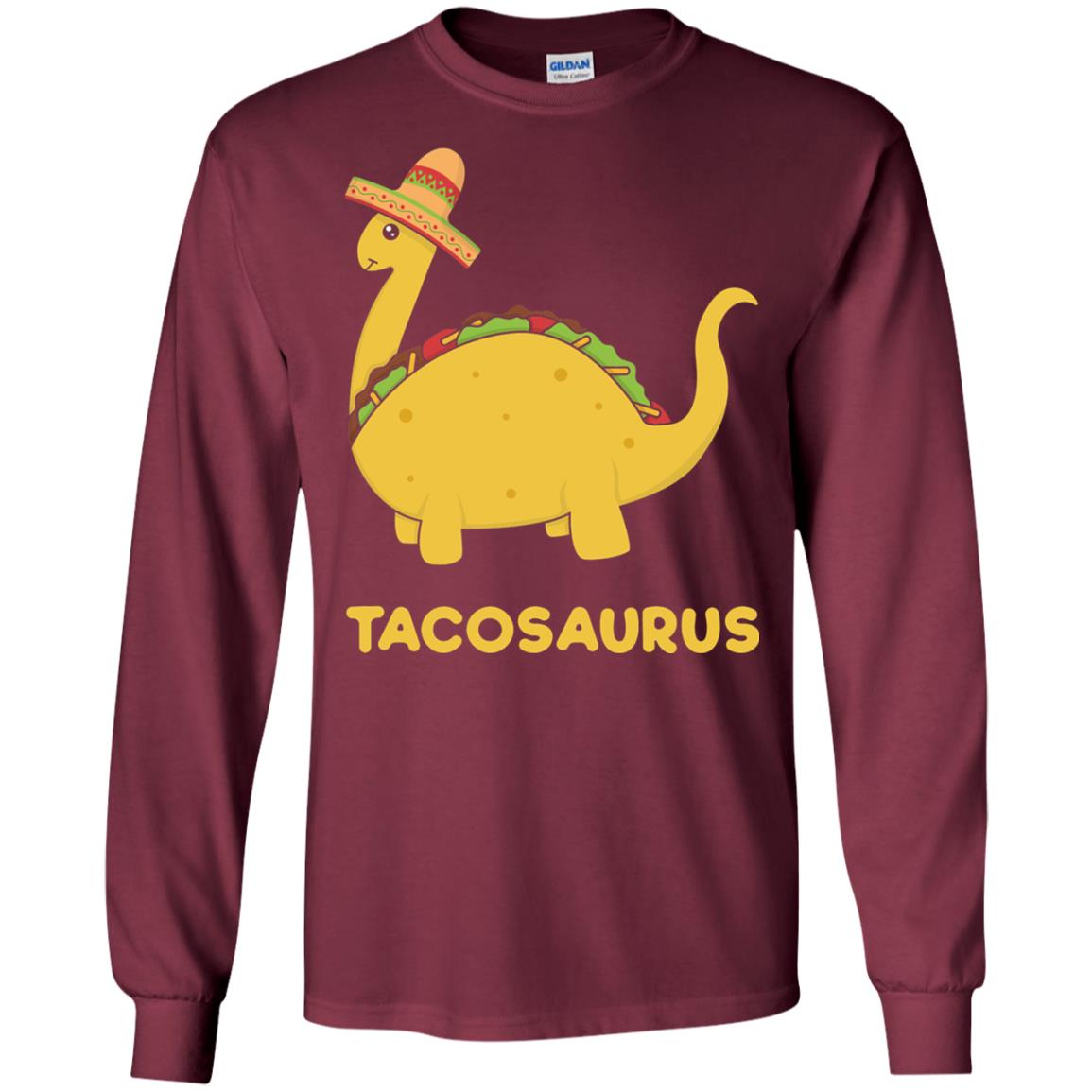 Cinco De Mayo Tacosaurus Taco Dinosaur Lover Shirt Maroon