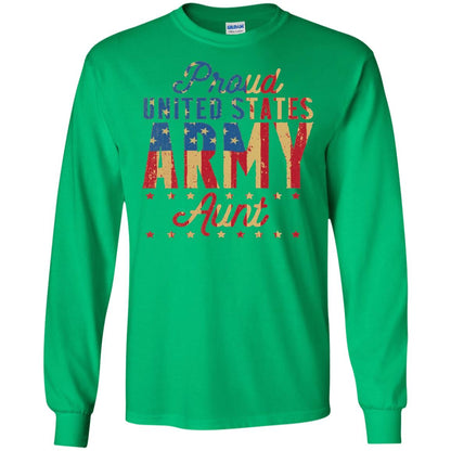 Proud United States Army Aunt Us Shirt Irish Green