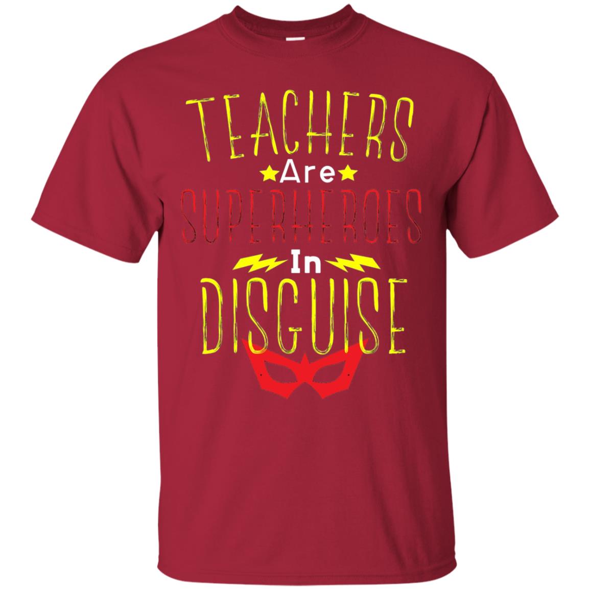 Teacher Super Hero In Disguise T-shirt Teacher Cardinal