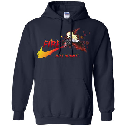 Fire Just Burn It Dany Drogon T-shirt Navy
