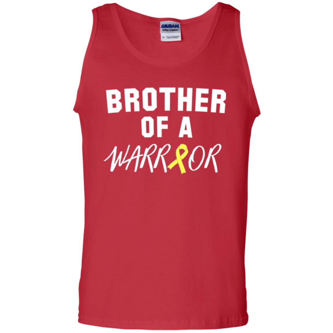 Brother Of A Warrior Childhood Cancer Awareness T-shirt Red