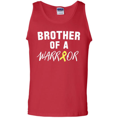 Brother Of A Warrior Childhood Cancer Awareness T-shirt Red