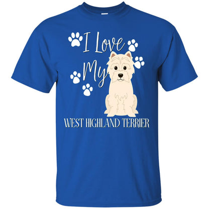 Westie West Highland Terrier Dog Shirt Royal