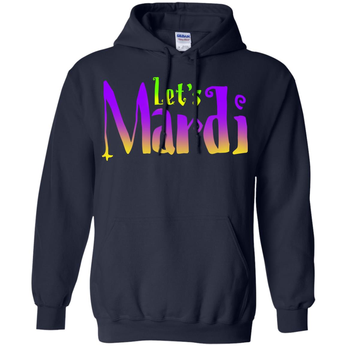Mardi Gras T-shirt Let's Mardi Navy