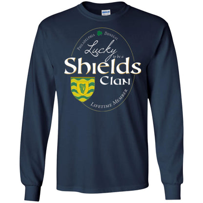 St Patricks Day T-shirt Shields Clan Lucky Lifetime Member T-shirt Navy