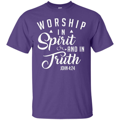 Christian T-shirt Worship In Spirit And In Truth Purple