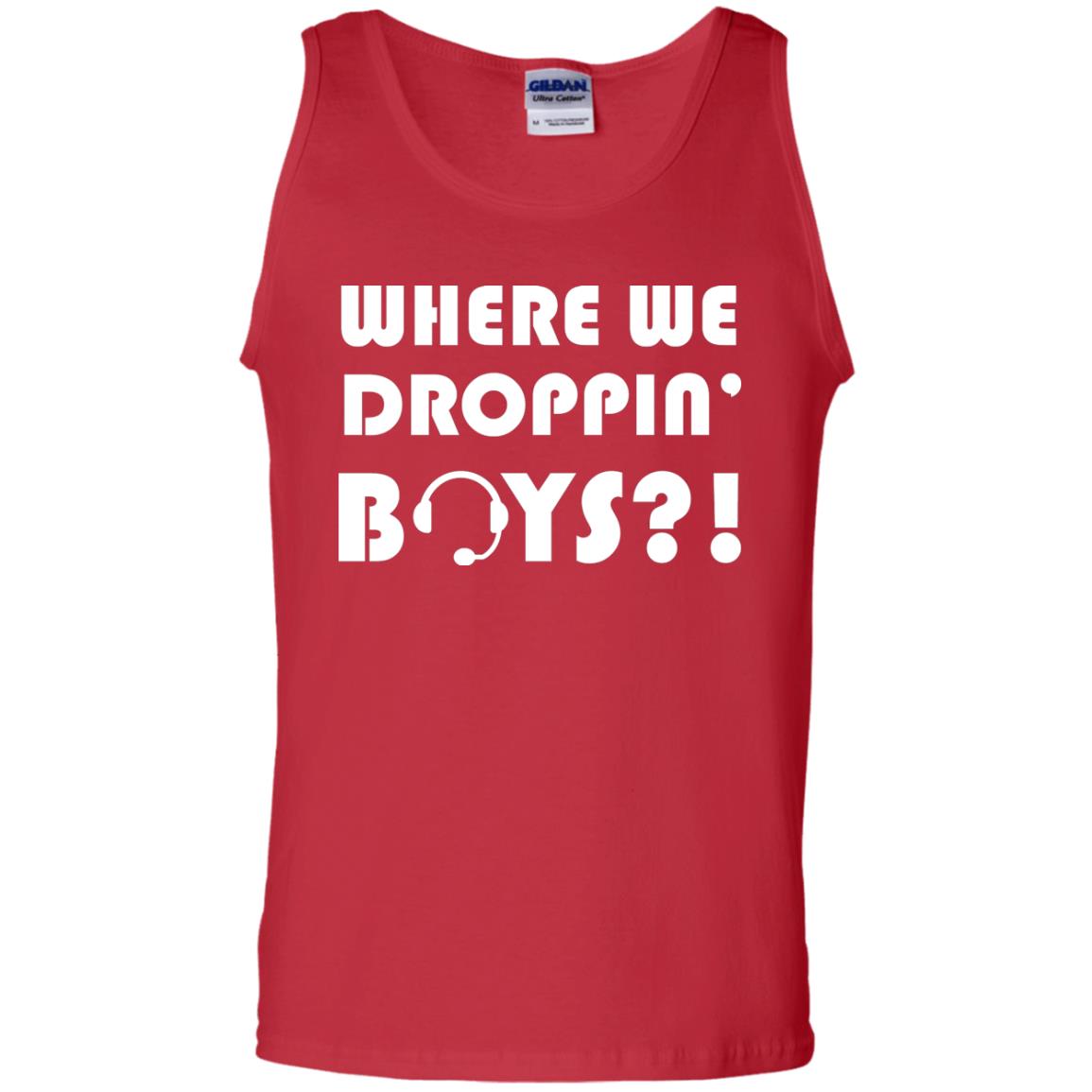 Where We Dropping Boys Gamer Shirt Red