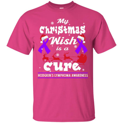 My Christmas Wish Is A Cure Hodgkin's Lymphoma Awareness Shirt Heliconia