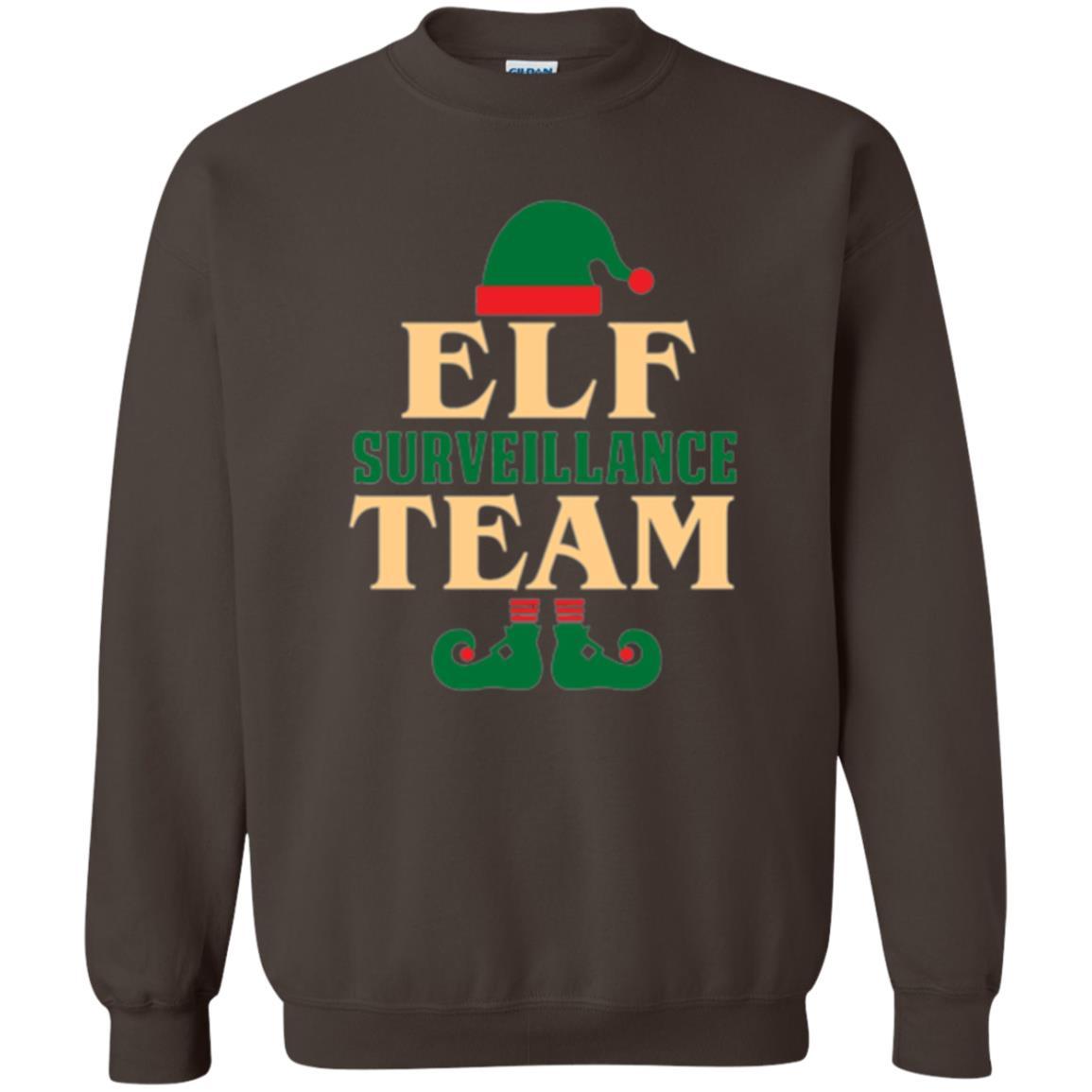 Christmas T-shirt Elf Surveillance Team T-shirt Dark Chocolate