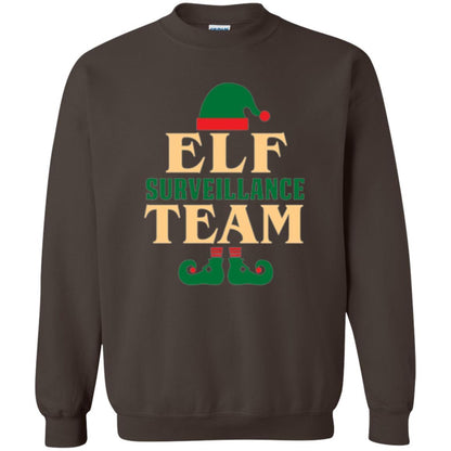 Christmas T-shirt Elf Surveillance Team T-shirt Dark Chocolate