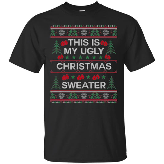 Christmas T-shirt This Is My Ugly Christmas Sweater Black