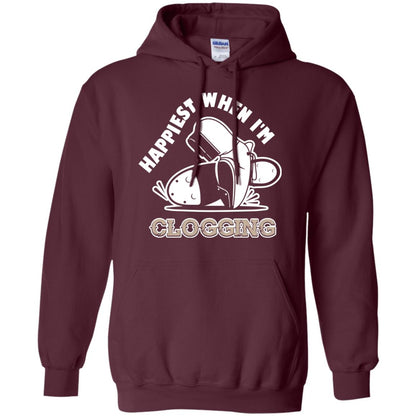 Clogger T-shirt Happiest When I'm Clogging Maroon