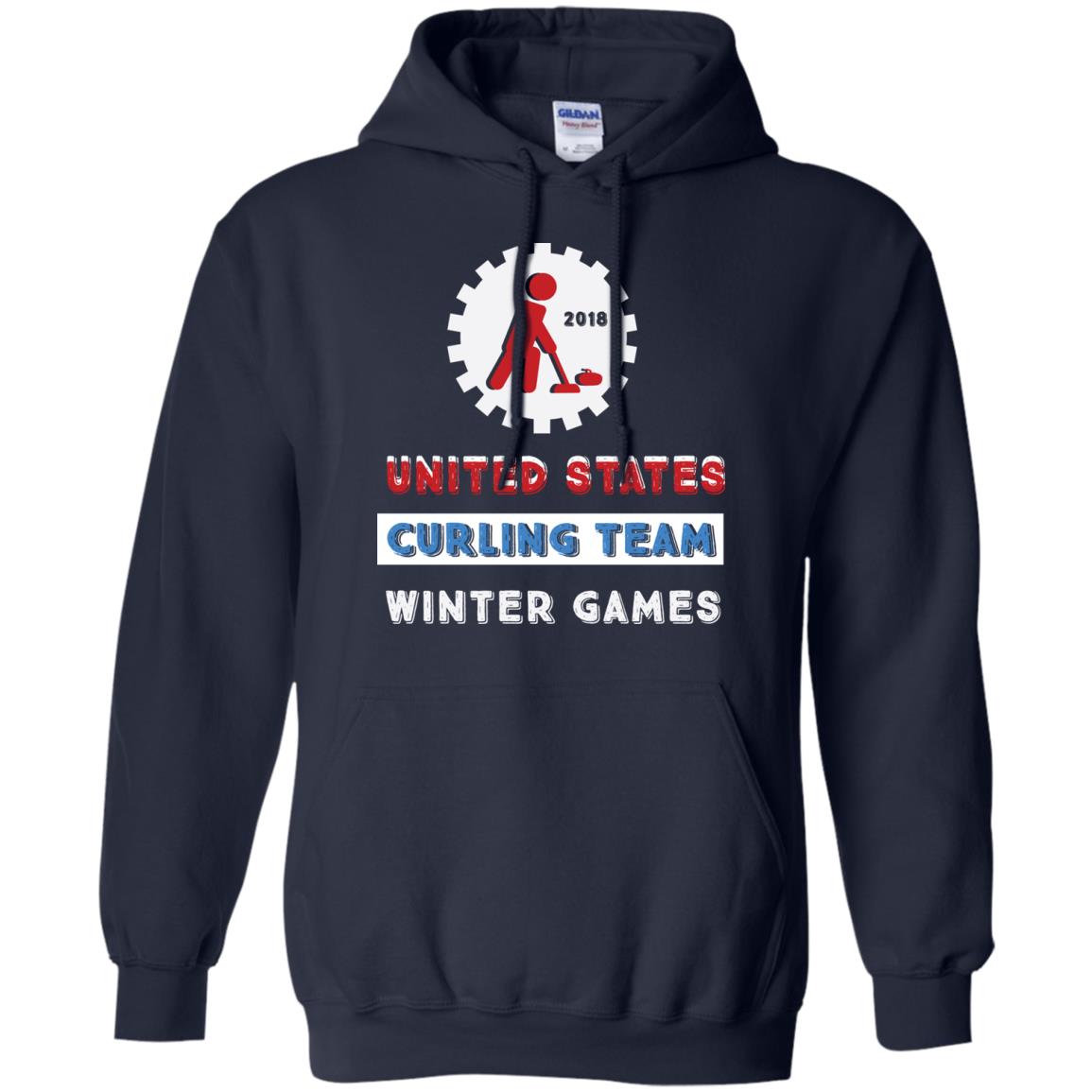 United States Curling Team Winter Games Curling Lover T-shirt Navy