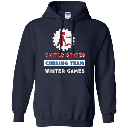 United States Curling Team Winter Games Curling Lover T-shirt Navy