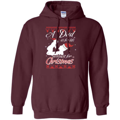 Family T-Shirt A Dad Is For Life Not Just For Christmas Maroon