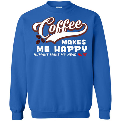 Coffee Makes Me Happy Coffee Lover T-shirt Royal