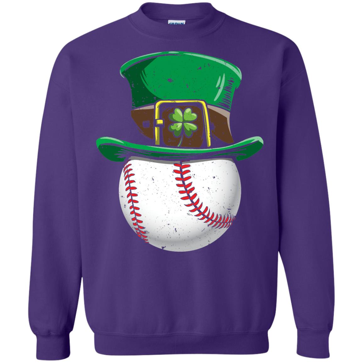 Leprechaun St. Patrick_s Day Baseball Ball T-shirt Purple