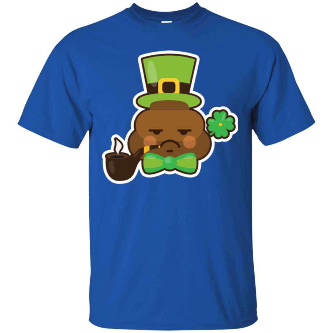 Saint Partick_s Day T-shirt Leprechaun Poop Emoji With Patrick Hat Royal
