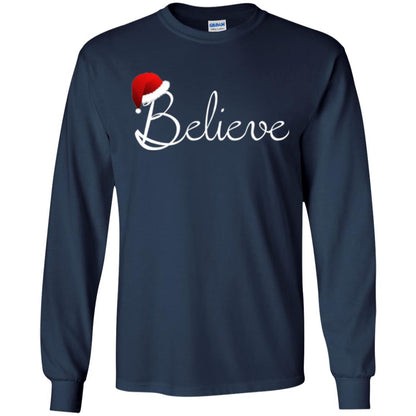 Believe Best Santa Christmas T-shirt Navy