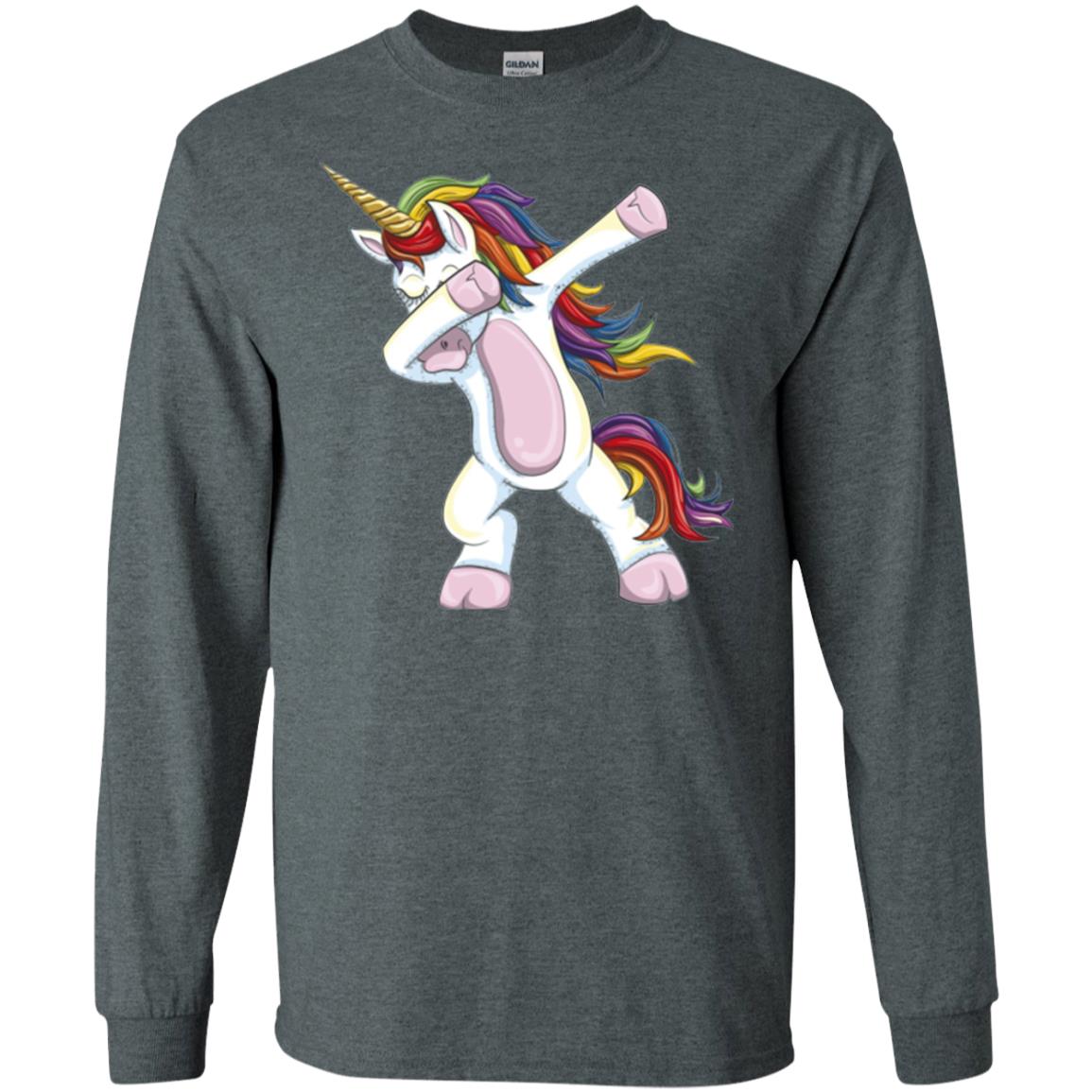 Dabbing Unicorn T-shirt Dark Heather