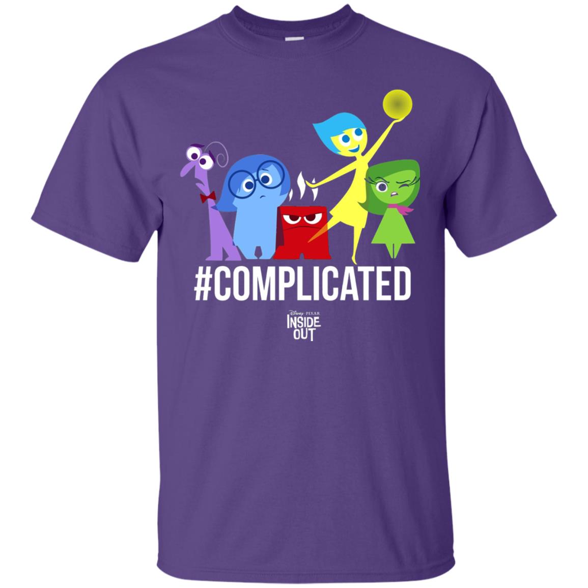 Inside Out Complicated Emotions Graphic T-shirt Purple