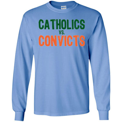 Football T-shirt Distressed Catholics Vs. Convicts 1988 Classic