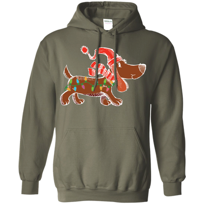 Dog Lover T-Shirt Christmas Lights Labrador Retriever Dog Lover Military Green